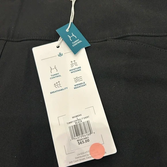 NWT 🍃 Lady Hagen Ladies Black Tummy Control Pull-on Shorts - 7 inch inseam - Picture 3 of 5